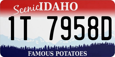 ID license plate 1T7958D