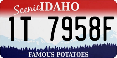 ID license plate 1T7958F