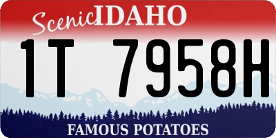 ID license plate 1T7958H