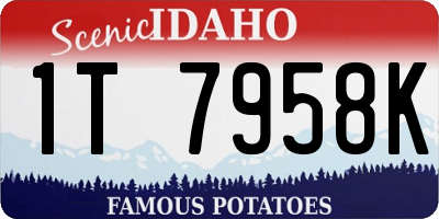 ID license plate 1T7958K