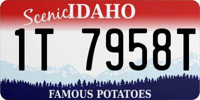 ID license plate 1T7958T