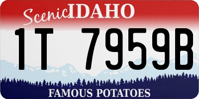 ID license plate 1T7959B