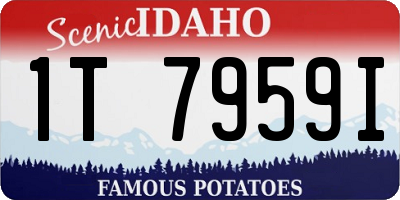 ID license plate 1T7959I