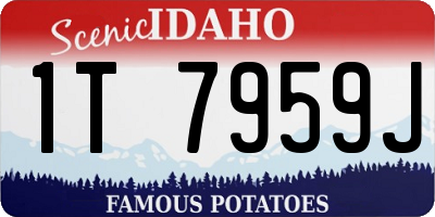 ID license plate 1T7959J