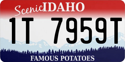 ID license plate 1T7959T