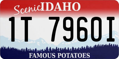 ID license plate 1T7960I