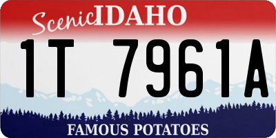 ID license plate 1T7961A