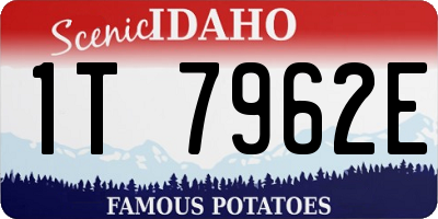 ID license plate 1T7962E
