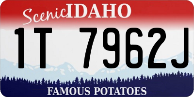 ID license plate 1T7962J