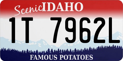 ID license plate 1T7962L