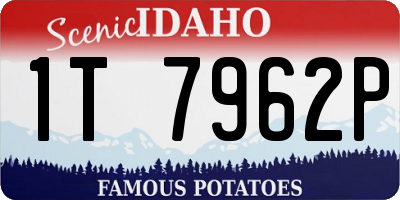 ID license plate 1T7962P
