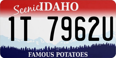 ID license plate 1T7962U