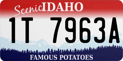 ID license plate 1T7963A