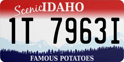 ID license plate 1T7963I