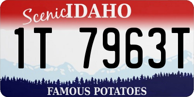 ID license plate 1T7963T
