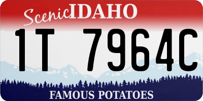 ID license plate 1T7964C