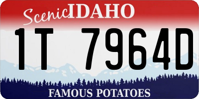 ID license plate 1T7964D