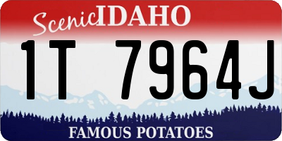 ID license plate 1T7964J