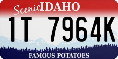 ID license plate 1T7964K