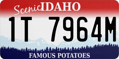 ID license plate 1T7964M