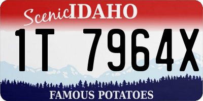 ID license plate 1T7964X