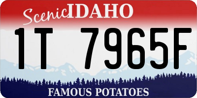 ID license plate 1T7965F