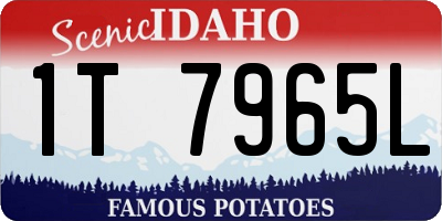 ID license plate 1T7965L