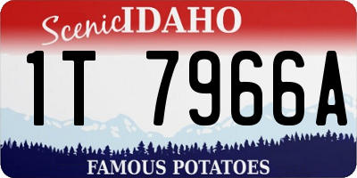 ID license plate 1T7966A