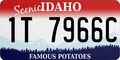 ID license plate 1T7966C