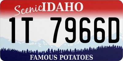 ID license plate 1T7966D