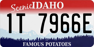 ID license plate 1T7966E