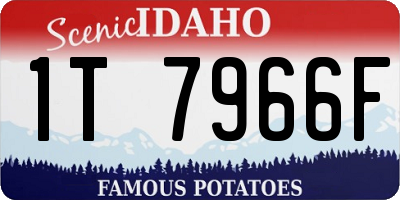 ID license plate 1T7966F