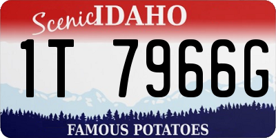 ID license plate 1T7966G