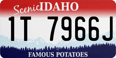 ID license plate 1T7966J