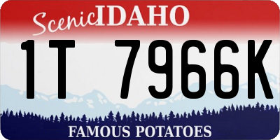 ID license plate 1T7966K