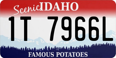 ID license plate 1T7966L