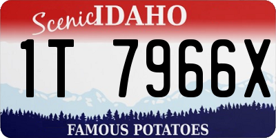 ID license plate 1T7966X