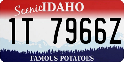 ID license plate 1T7966Z