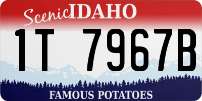ID license plate 1T7967B