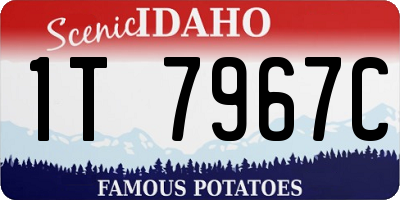 ID license plate 1T7967C