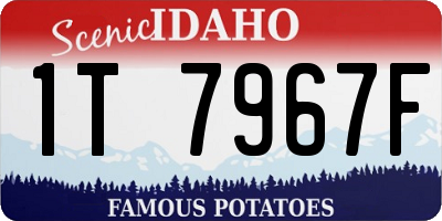 ID license plate 1T7967F
