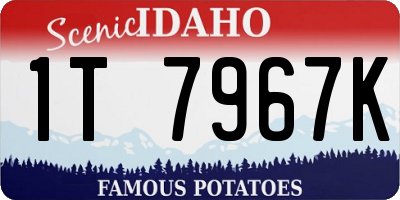 ID license plate 1T7967K