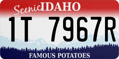 ID license plate 1T7967R