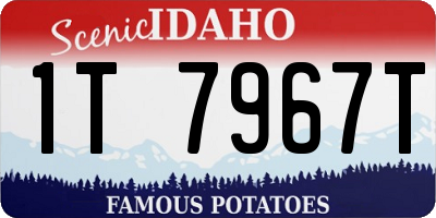 ID license plate 1T7967T