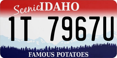ID license plate 1T7967U