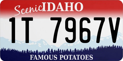 ID license plate 1T7967V