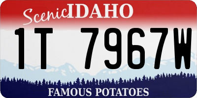 ID license plate 1T7967W