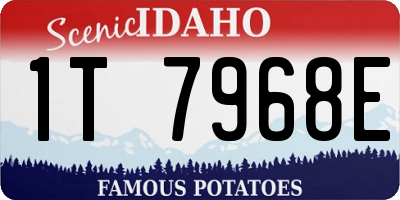 ID license plate 1T7968E