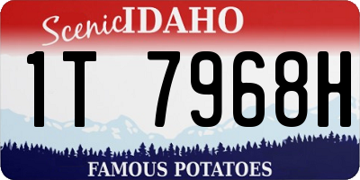ID license plate 1T7968H