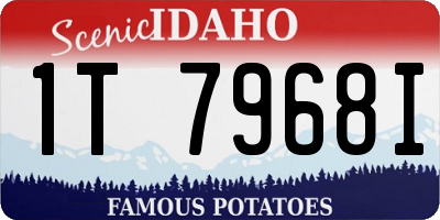 ID license plate 1T7968I